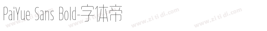 PaiYue Sans Bold字体转换